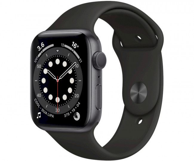 Apple Watch 6 44mm GPS Space Gray Aluminum Case w. Black Sport Band (M00H3) б/у